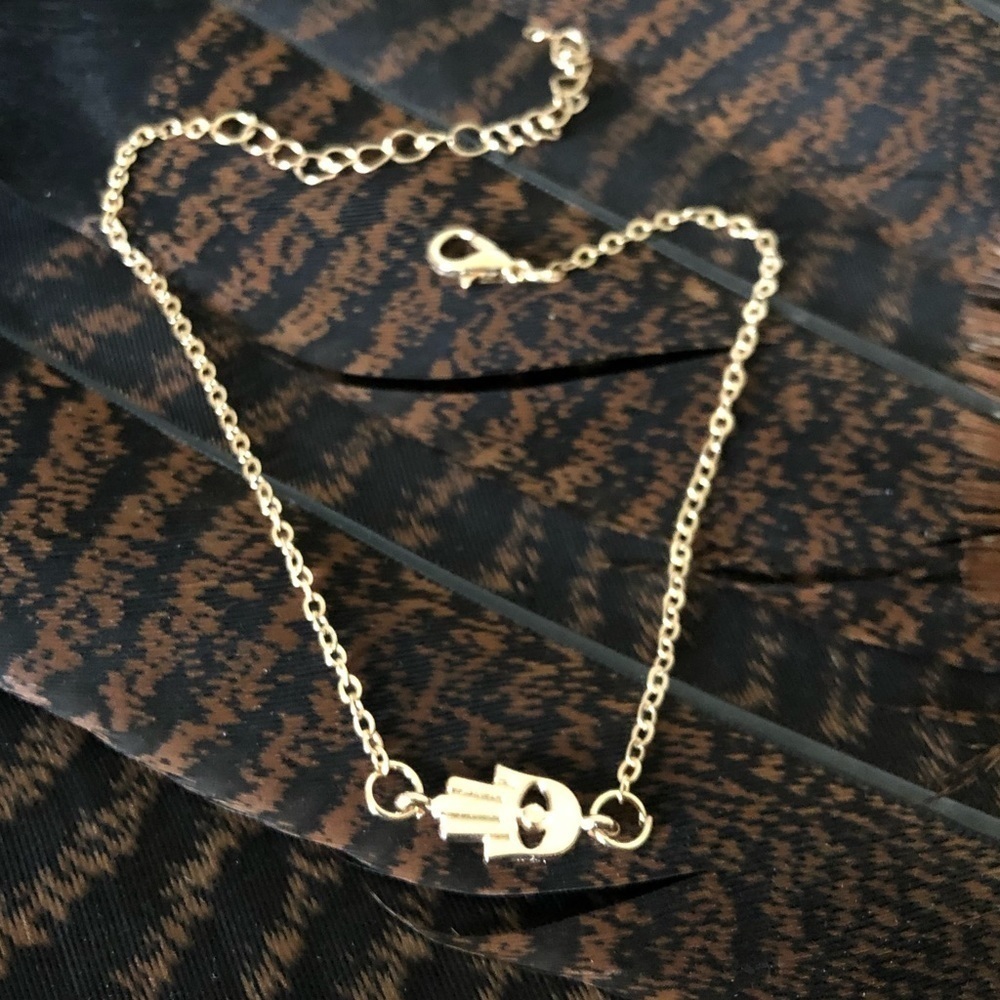 𝅺HAMSA Hand Stackable and Adjustable Anklet or Bracelet 🪬
